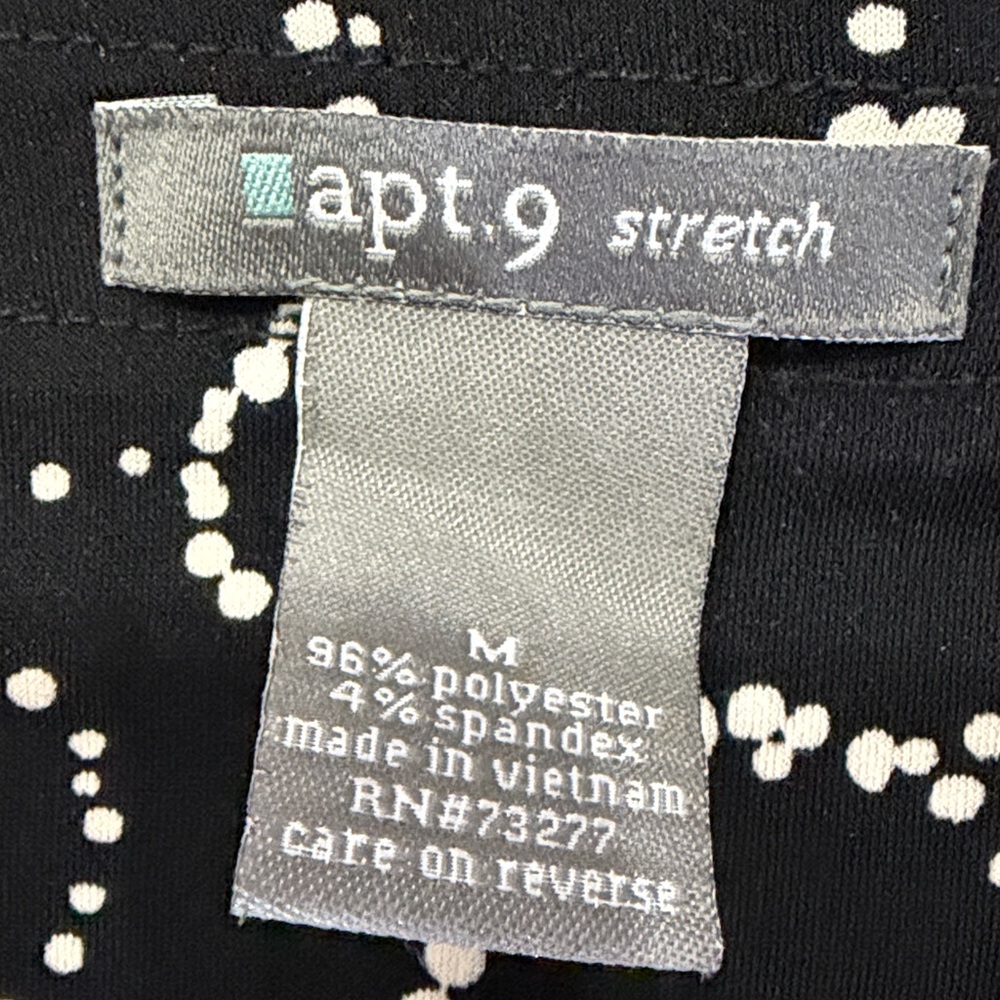 Apt. 9 Black and White Circle A-Line Skirt - Picture 3 of 4